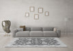 Machine Washable Abstract Gray Modern Rug in a Living Room,, wshabs3503gry