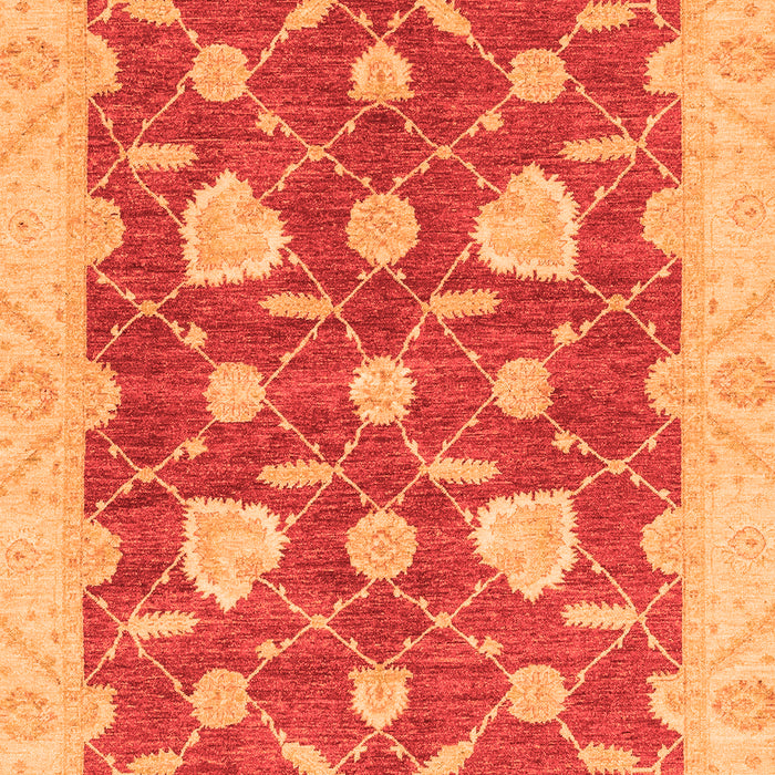 Machine Washable Abstract Orange Modern Area Rugs, wshabs3503org