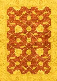 Abstract Yellow Modern Rug, abs3503yw