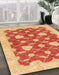 Machine Washable Abstract Scarlet Red Rug in a Family Room, wshabs3503