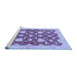 Sideview of Machine Washable Abstract Blue Modern Rug, wshabs3503blu