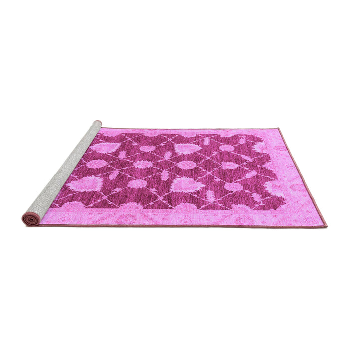 Sideview of Machine Washable Abstract Purple Modern Area Rugs, wshabs3503pur
