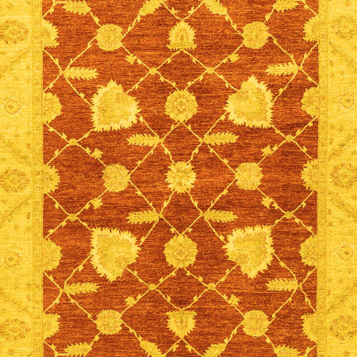 Machine Washable Abstract Yellow Modern Rug, wshabs3503yw