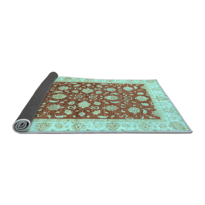Sideview of Oriental Light Blue Traditional Rug, abs3504lblu