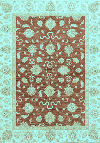 Oriental Light Blue Traditional Rug, abs3504lblu