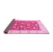 Sideview of Oriental Pink Traditional Rug, abs3504pnk