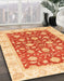 Machine Washable Abstract Orange Red Rug in a Family Room, wshabs3504