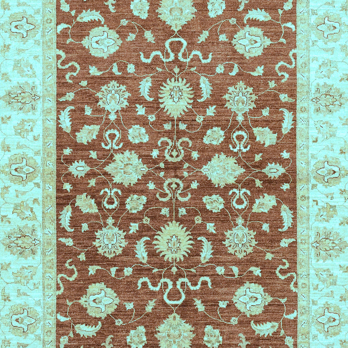 Machine Washable Oriental Light Blue Traditional Rug, wshabs3504lblu