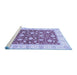 Sideview of Machine Washable Oriental Blue Traditional Rug, wshabs3504blu