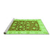 Sideview of Machine Washable Oriental Green Traditional Area Rugs, wshabs3504grn