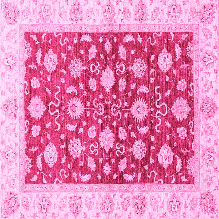Square Oriental Pink Traditional Rug, abs3504pnk