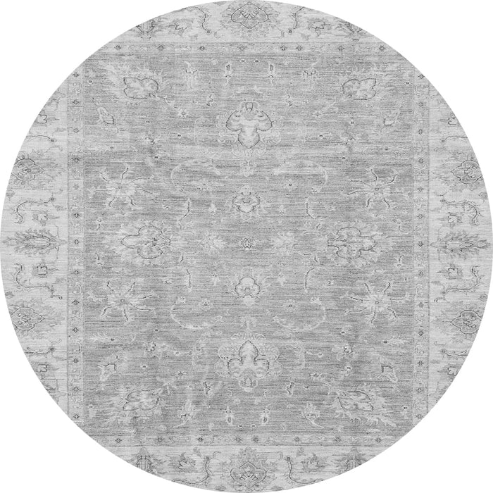 Round Oriental Gray Traditional Rug, abs3505gry
