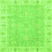 Square Oriental Green Traditional Rug, abs3505grn