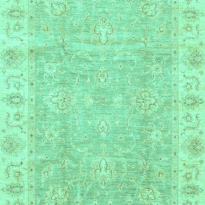 Machine Washable Oriental Turquoise Traditional Area Rugs, wshabs3505turq