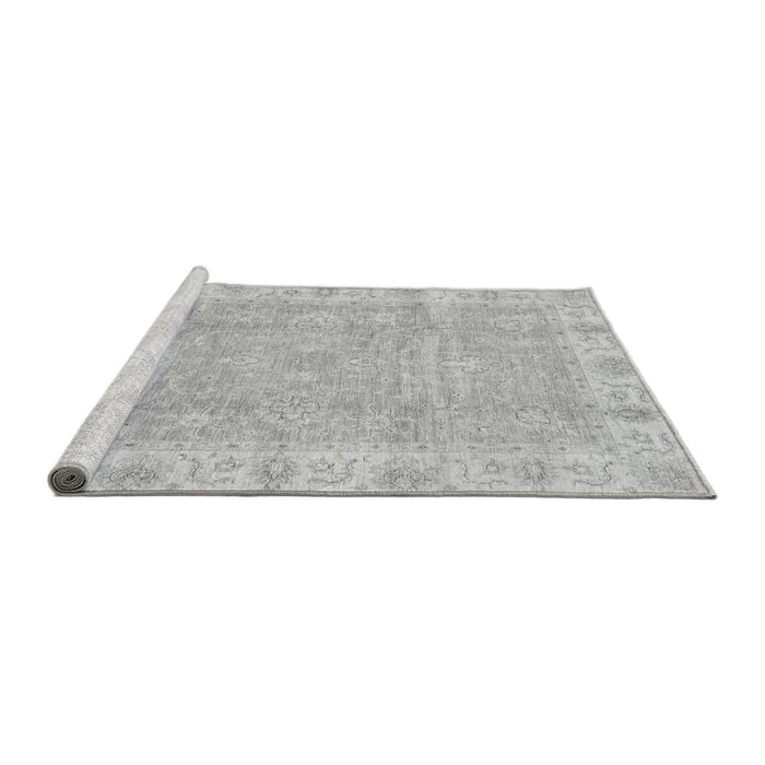 Sideview of Machine Washable Oriental Gray Traditional Rug, wshabs3505gry