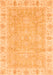 Machine Washable Oriental Orange Traditional Area Rugs, wshabs3505org