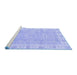 Sideview of Machine Washable Oriental Blue Traditional Rug, wshabs3505blu