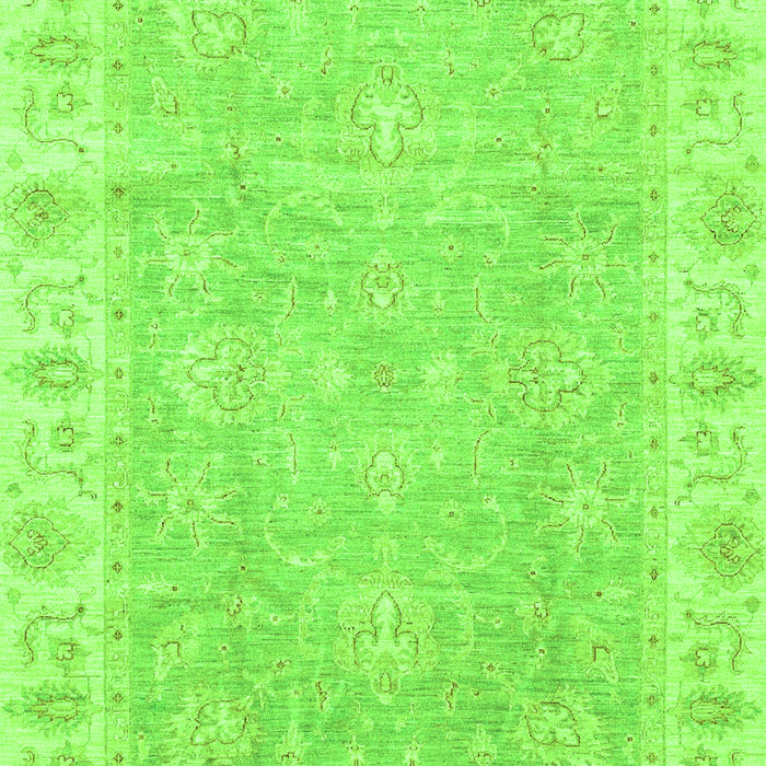 Machine Washable Oriental Green Traditional Area Rugs, wshabs3505grn