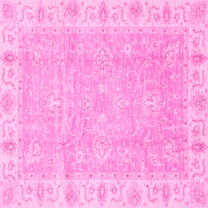 Square Oriental Pink Traditional Rug, abs3505pnk