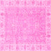 Square Oriental Pink Traditional Rug, abs3505pnk