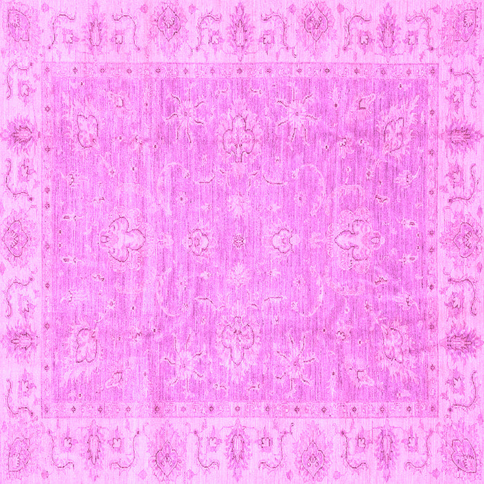 Square Machine Washable Oriental Purple Traditional Area Rugs, wshabs3505pur