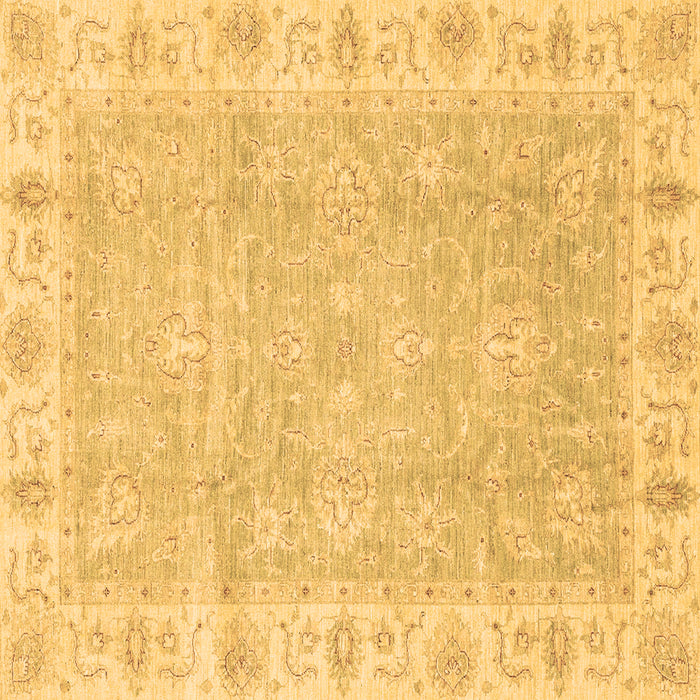 Square Oriental Brown Traditional Rug, abs3505brn