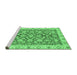 Sideview of Machine Washable Oriental Emerald Green Traditional Area Rugs, wshabs3506emgrn