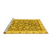 Sideview of Machine Washable Oriental Yellow Traditional Rug, wshabs3506yw