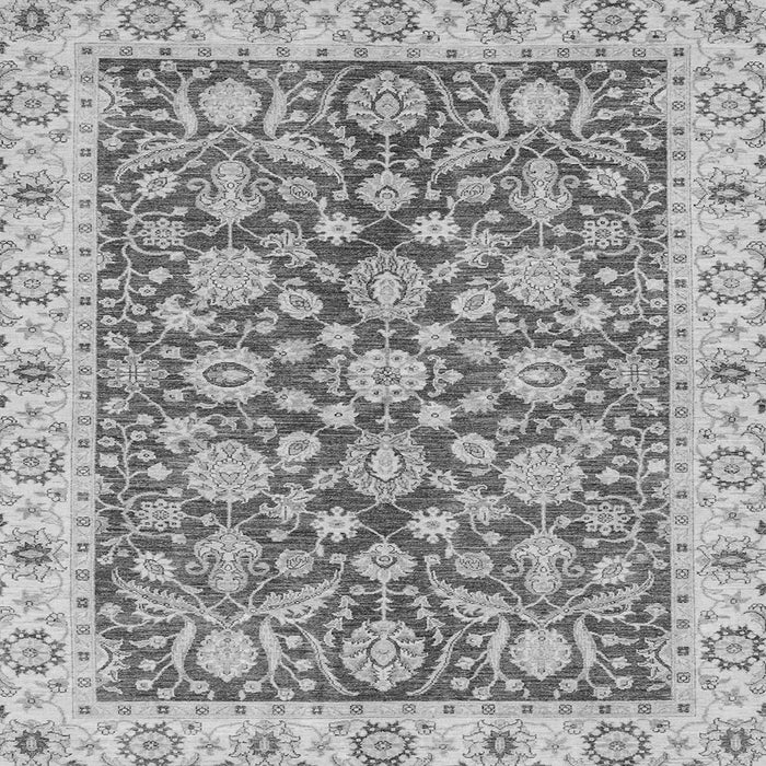 Square Oriental Gray Traditional Rug, abs3506gry