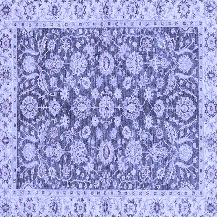 Square Oriental Blue Traditional Rug, abs3506blu
