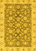 Machine Washable Oriental Yellow Traditional Rug, wshabs3506yw