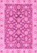 Machine Washable Oriental Pink Traditional Rug, wshabs3506pnk