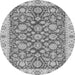 Round Oriental Gray Traditional Rug, abs3506gry