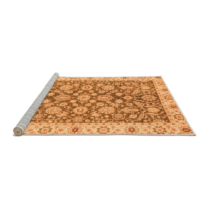 Sideview of Machine Washable Oriental Orange Traditional Area Rugs, wshabs3506org