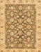 Machine Washable Abstract Dark Bisque Brown Rug, wshabs3506