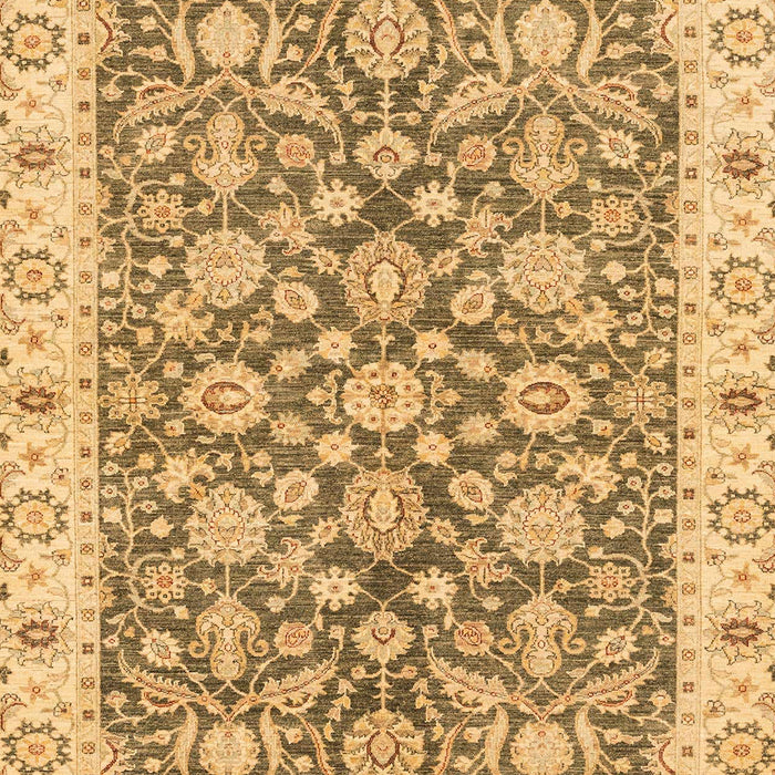 Machine Washable Abstract Dark Bisque Brown Rug, wshabs3506