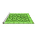 Sideview of Machine Washable Oriental Green Traditional Area Rugs, wshabs3506grn