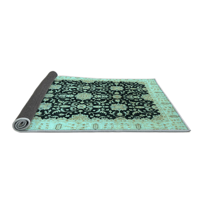 Sideview of Oriental Light Blue Traditional Rug, abs3507lblu