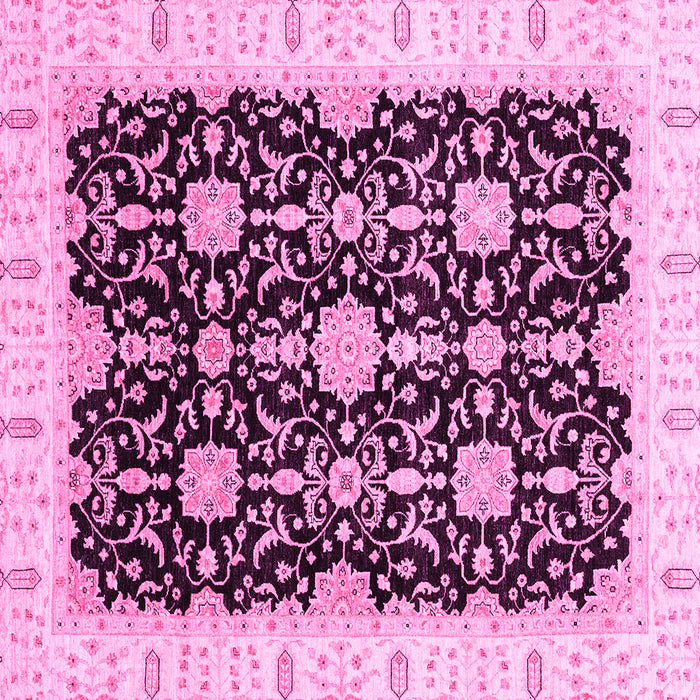 Square Oriental Pink Traditional Rug, abs3507pnk