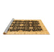 Sideview of Machine Washable Oriental Brown Traditional Rug, wshabs3507brn