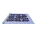 Sideview of Machine Washable Oriental Blue Traditional Rug, wshabs3507blu