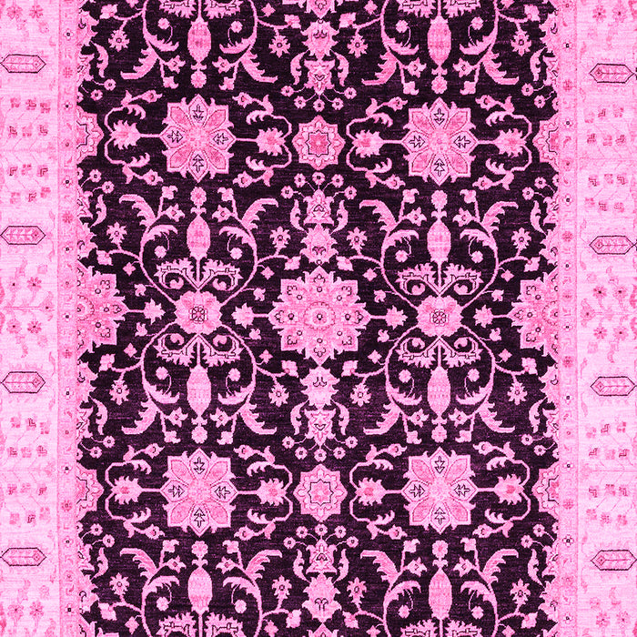 Machine Washable Oriental Pink Traditional Rug, wshabs3507pnk