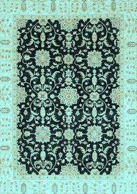 Oriental Light Blue Traditional Rug, abs3507lblu