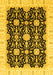 Machine Washable Oriental Yellow Traditional Rug, wshabs3507yw