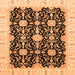 Square Oriental Orange Traditional Rug, abs3507org