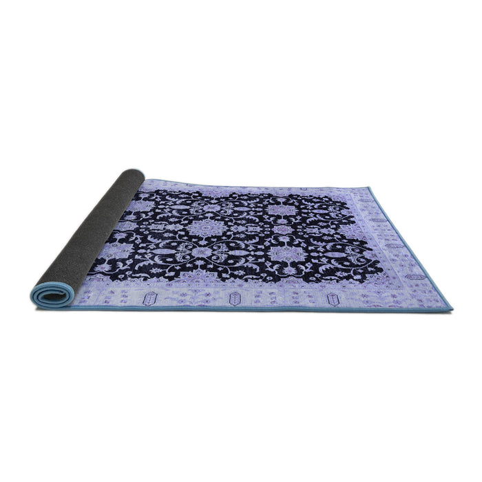 Sideview of Oriental Blue Traditional Rug, abs3507blu