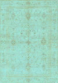 Abstract Light Blue Modern Rug, abs3508lblu