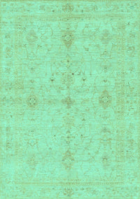 Abstract Turquoise Modern Rug, abs3508turq