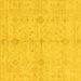 Square Abstract Yellow Modern Rug, abs3508yw