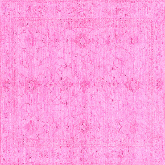 Square Machine Washable Abstract Pink Modern Rug, wshabs3508pnk
